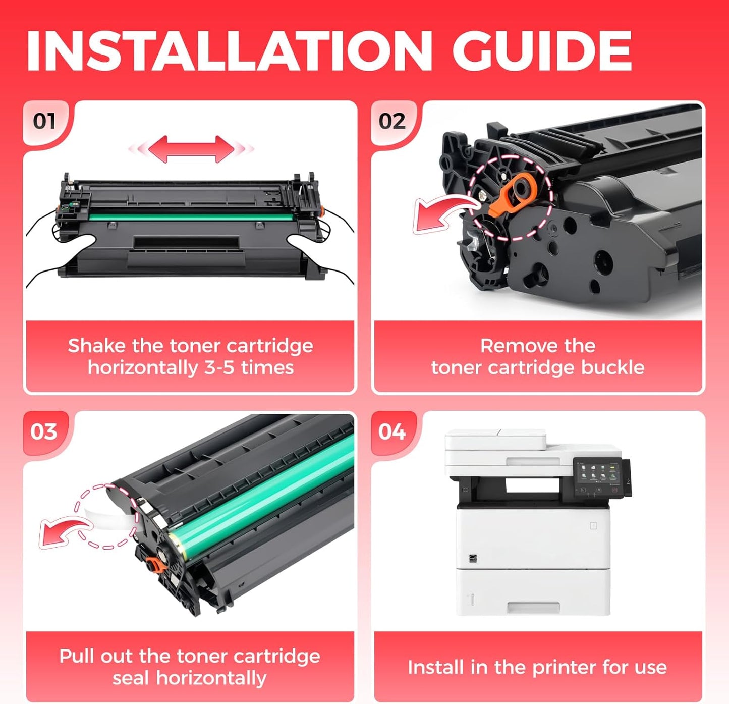121 Black Toner Cartridge 2-Pack with chip High Yield Replacement for Canon 121 CRG-121 Toner Cartridges Compatible for Canon ImageCLASS D1650 D1620 Laser Printer Ink All-in-One Copier Scanner