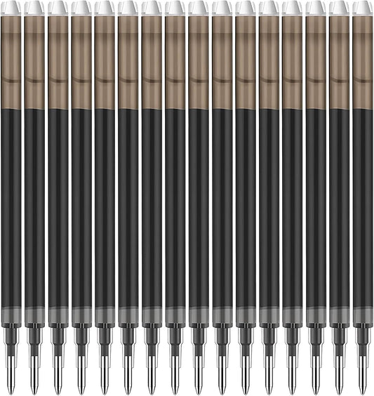 0.7 mm Erasable Gel Ink Pen Refills Compatible with Frixion Friction, Smooth Writing Multicolor Retractable Fine Point Pen Refill for School Office Home Art (Black, 16)