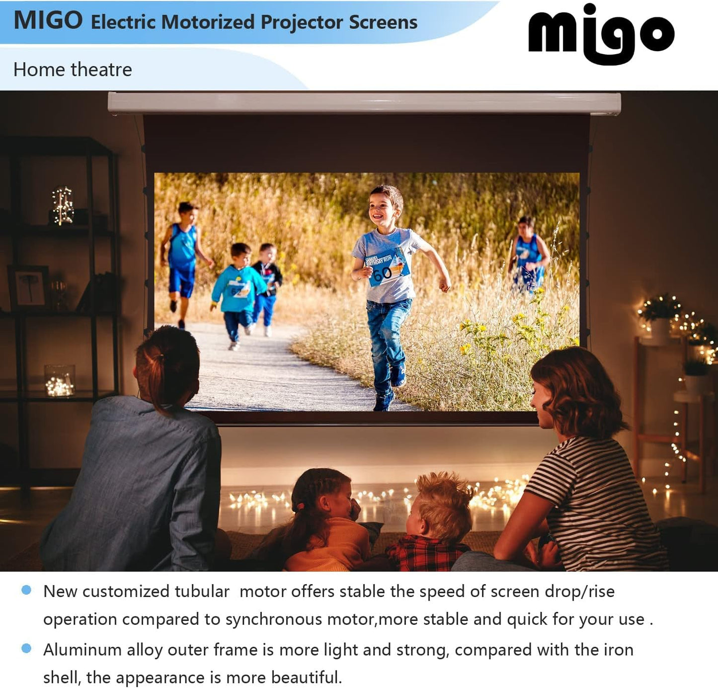 150 Inch Pull Down Electric Projector Screen, Grey Crystal 2.0 Gain Partial Ambient Light 4K Tab-Tension Projector Screen Wall & Ceiling Mount for Short Throw Projector Movie Home Theater Cinema