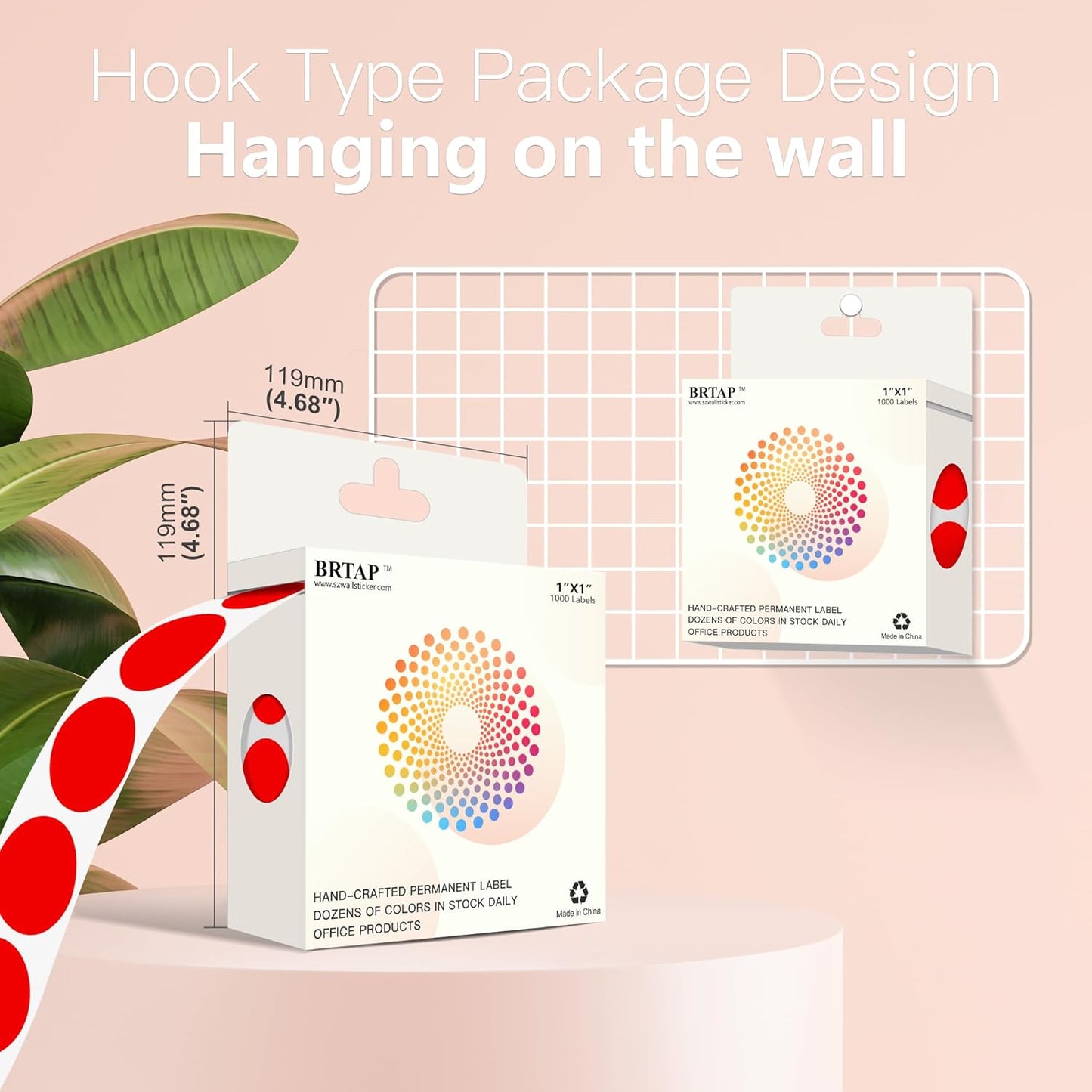 1 Inch Round Color Coding Labels, 1000 Dots Per Roll Red Color Coded Dot Stickers, Round Color Dot Labels for Organizing, Filing, and Storage