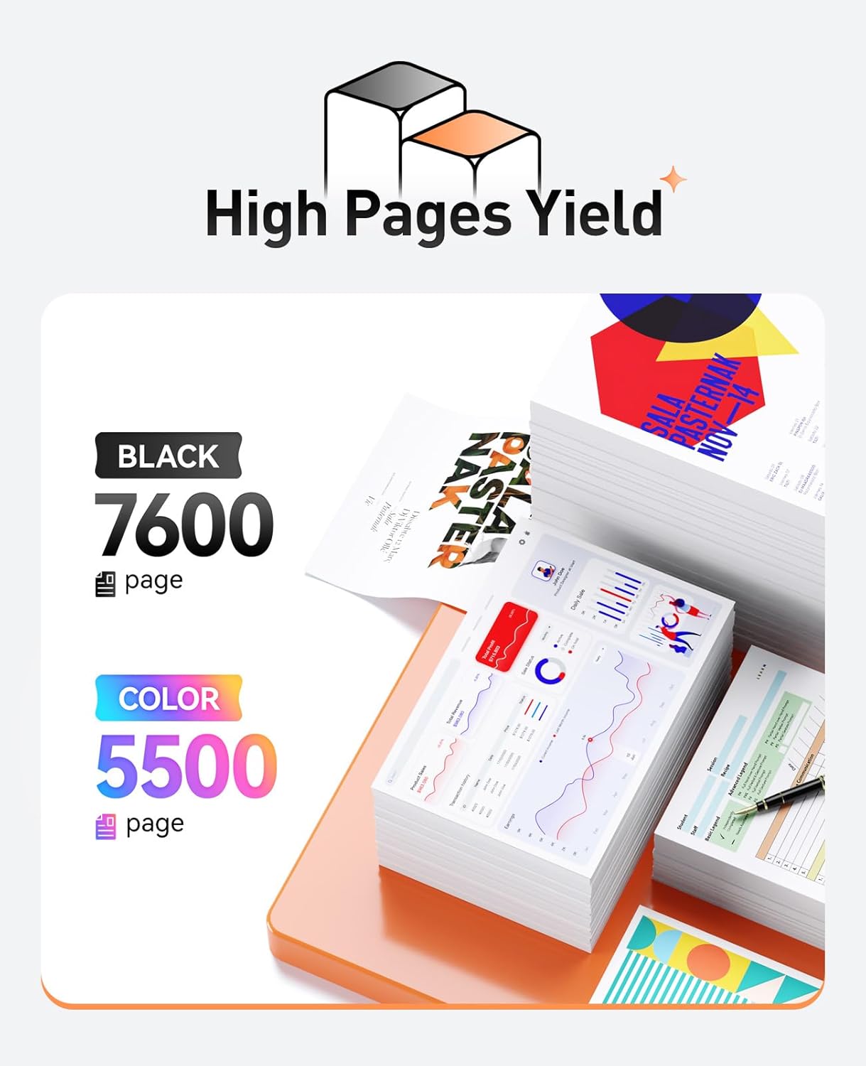 069H 069 Toner Cartridge Set 4-Pack MF753Cdw High Capacity Black Cyan Magenta Yellow Replacement for Canon 069H 069 Toner Compatible with Canon Color imageCLASS MF753Cdw MF751Cdw LBP674Cdw Printer Ink