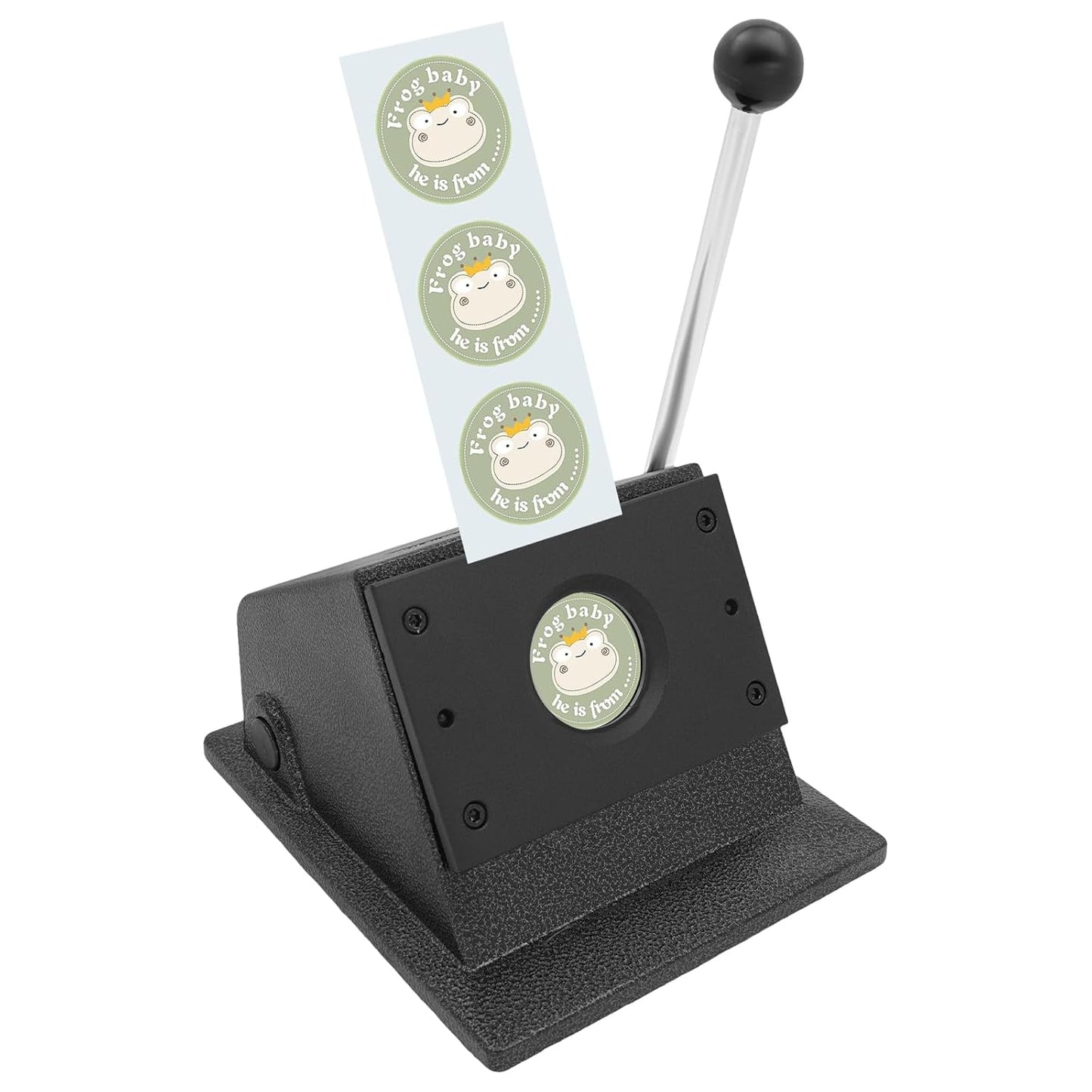 1.46" /37mm Button Paper Cutter, Round Punch Die Cutter, Professional Badge & Medal Cutting Machine, Manual Circle Cutter for Paper, Cardboard & Thin Leather