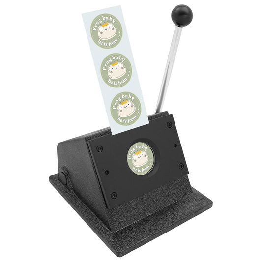 1.46" /37mm Button Paper Cutter, Round Punch Die Cutter, Professional Badge & Medal Cutting Machine, Manual Circle Cutter for Paper, Cardboard & Thin Leather