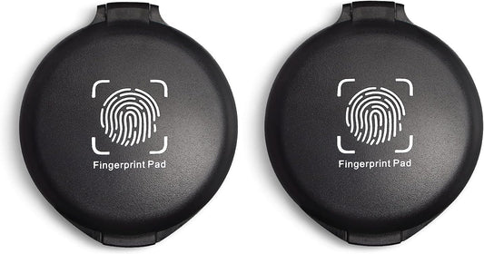 2 Pack Thumbprint Fingerprint Ink Pad for Notary Supplies Identification Security ID Fingerprint Cards Law Enforcement Fingerprint Black Stamp Ink pad