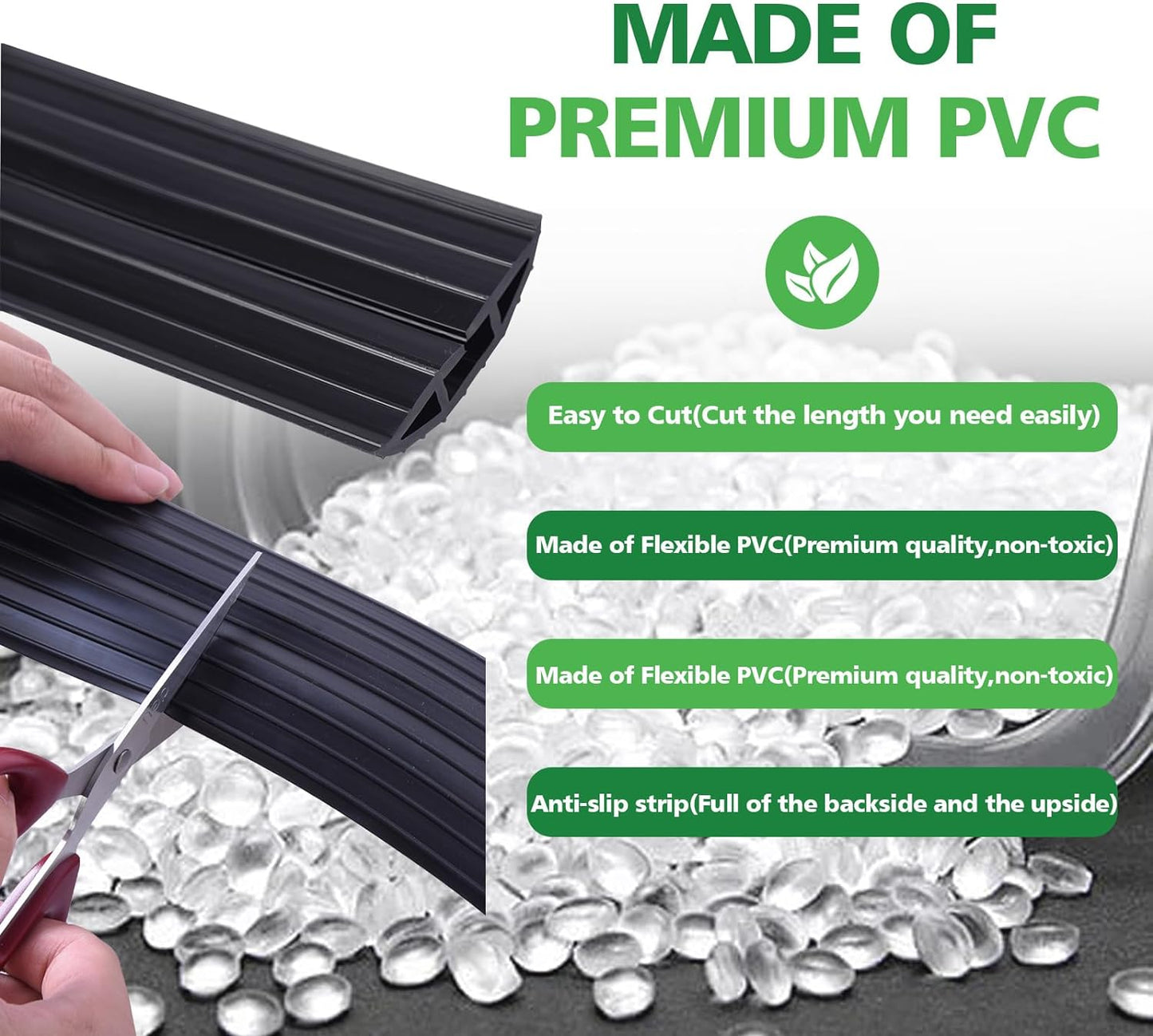 10ft Floor Cable Cover Heavy Duty PVC Cord Cover Wire Cover to Prevent Trip Hazard for Home Office or Outdoor(10ft, Black)