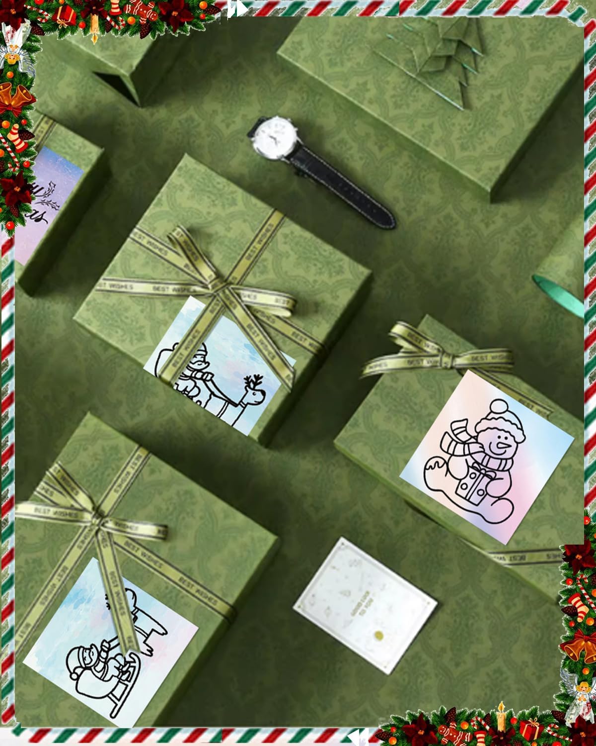 2''×2‘’ Square Thermal Sticker Labels, Self-Adhesive 2 Inch Direct Thermal Labels, Multi-Purpose Sticker for DIY Logo Design,Name Tag,QR Code, 500 Pcs/1 Roll, Starry Sky