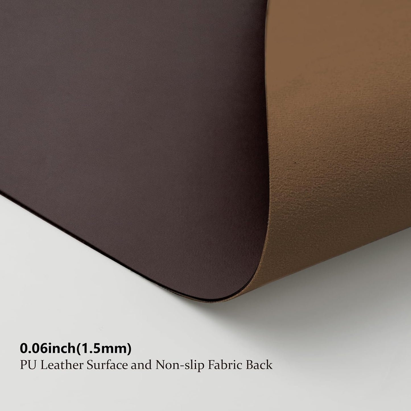 Leather Desk Mat - Non-Slip PU Desk Pad for Office and Home - Desk Organization and Accessories - Ideal for Large Mouse Pad and Desk Mats on Top of Desks (Coffee,31.5"x 15.7")