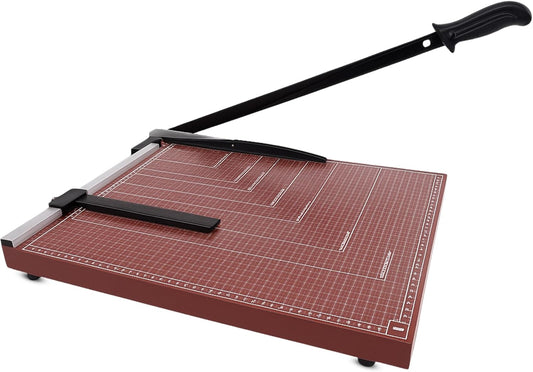 Guillotine Paper Cutter Heavy Duty, 18" Cut Length Paper Trimmer Cuts 12 Sheets, Accurate & Safe Paper Slicer Cutter for Cardstock, Photos, Crafts, Office, Home & Classroom