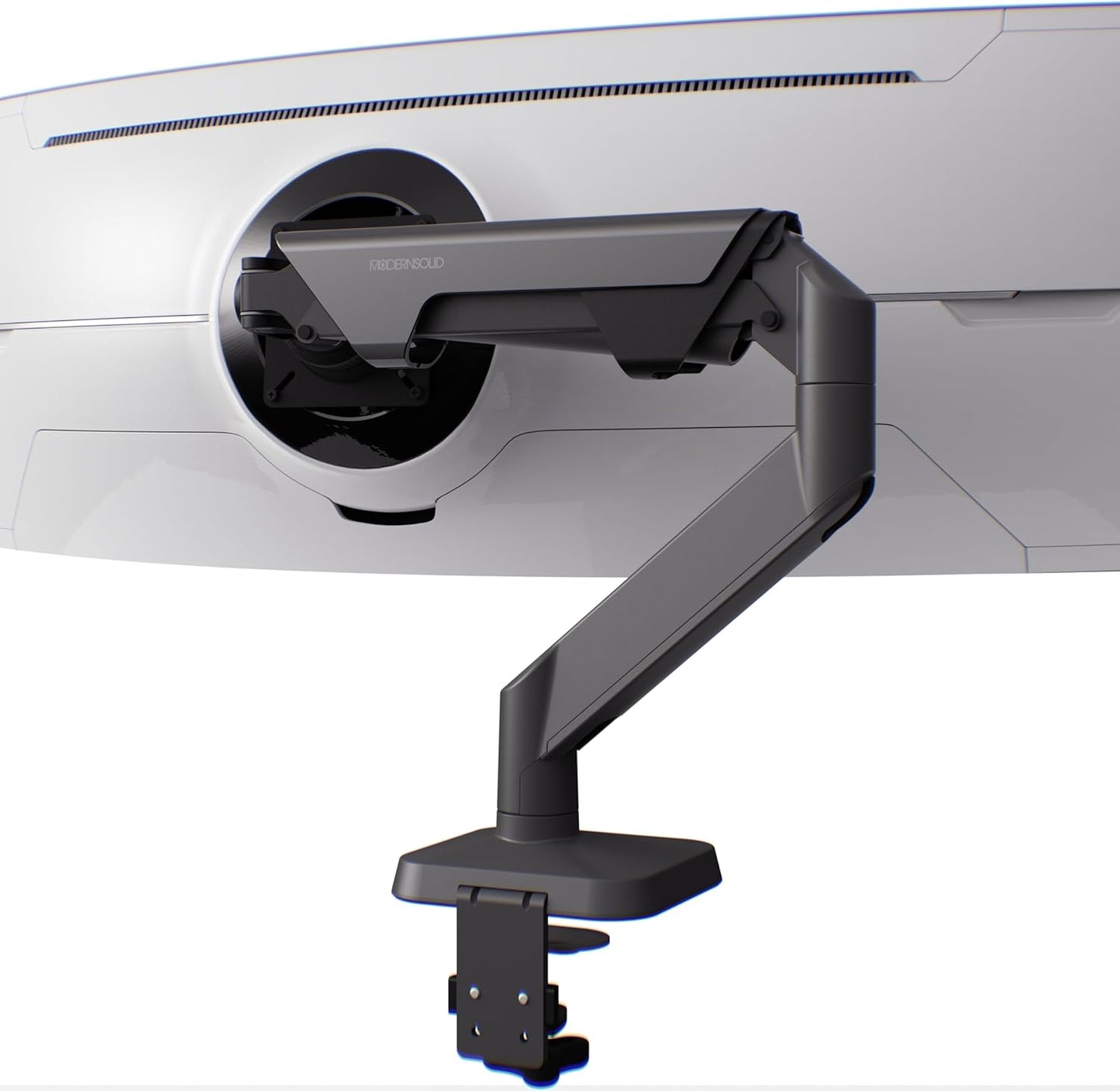 Heavy Duty Monitor Arm Desk Mount for 34 to 49 inch Ultrawide Curved Flat Monitors, Supports 14 to 38 lbs, Smooth Gas Spring Movement, VESA 75x75/100x100, Black, Classic