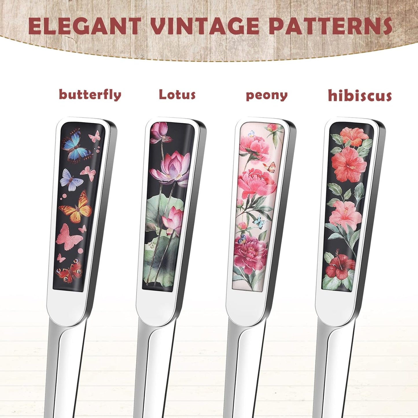 Chuangdi 4 Pieces Letter Opener Knife Stainless Steel Envelope Openers Lightweight Mail Opener Tool Slitters Letter Knives for Office Home School Supplies (Vintage Style)