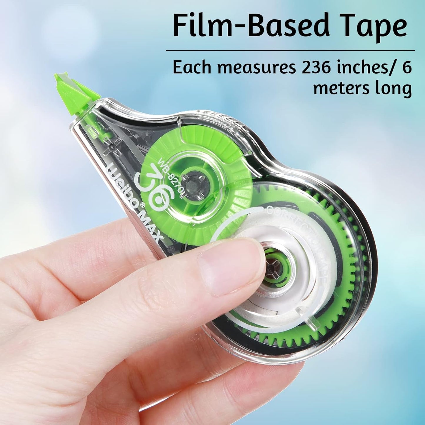 54 Pack Correction Tape Bulk White Correctional Fluid Tape Easy to Use Applicator Corrector Correct Wrong Writing Eraser for Office Education Supplies, 20 Feet