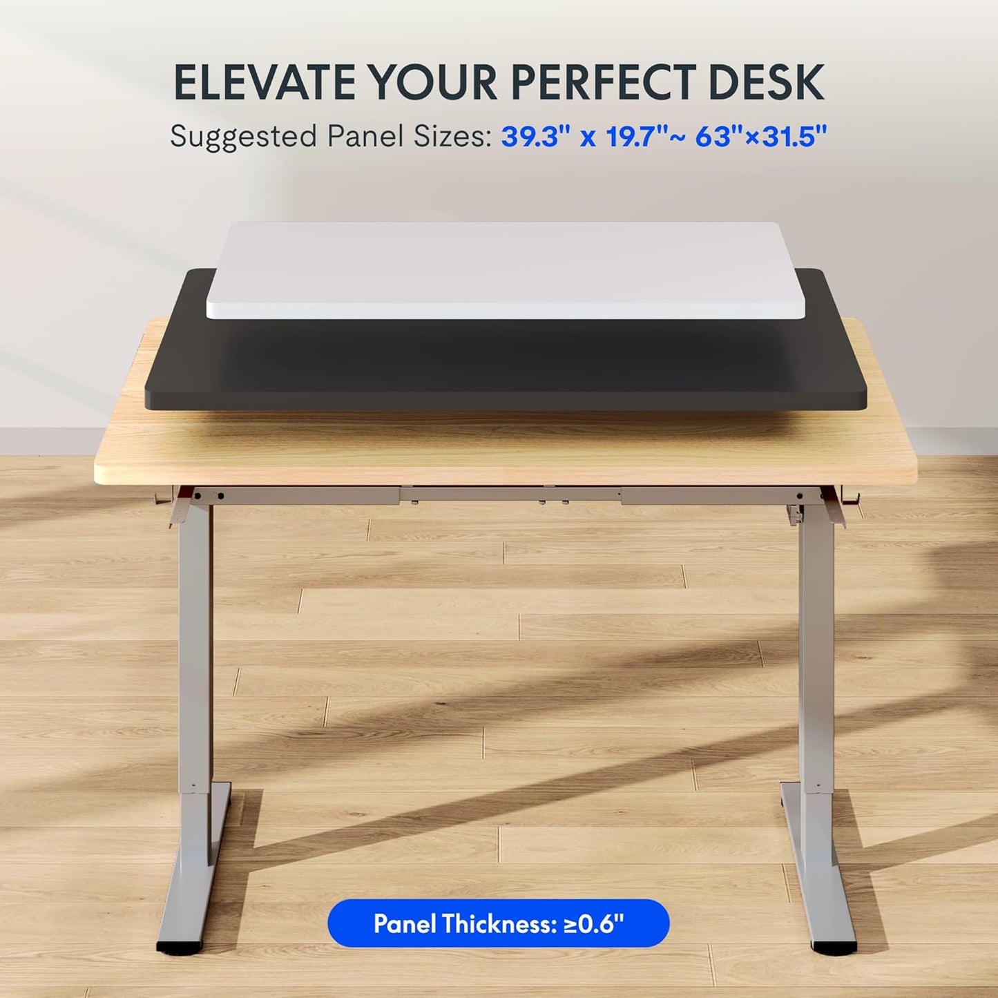 FLEXISPOT Height Adjustable Standing Desk Frame, Electric Sit Stand Desk Base for Home and Office (Gray Frame Only)