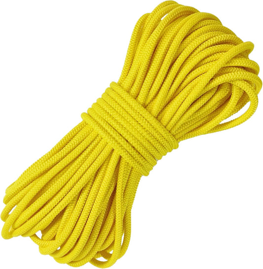 1/8 inch Non-Slip Elastic Band -3mm 15 Yards Soft Elastic Cord Stretch String Braided Thread for Sports Gear, DIY Crafts, Hair Bands, Shoelaces,Apparel Making & Camping Tie Down (Yellow)