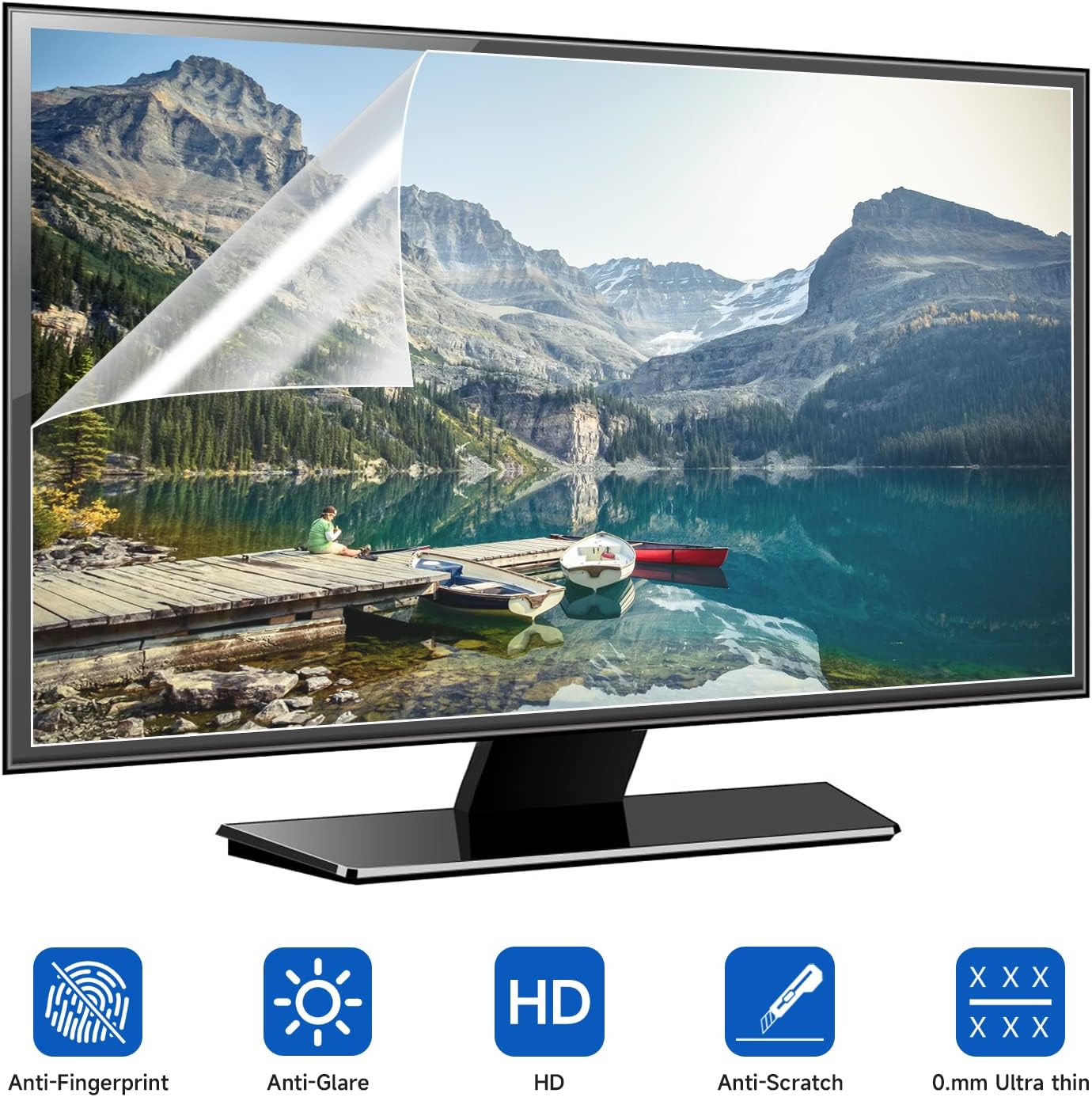 2 Pack 20 Inch Anti Glare Screen Protector, Eye Protection Anti Scratch Matte Anti Glare Film for 20'' with 16:9 Aspect Ratio Monitor