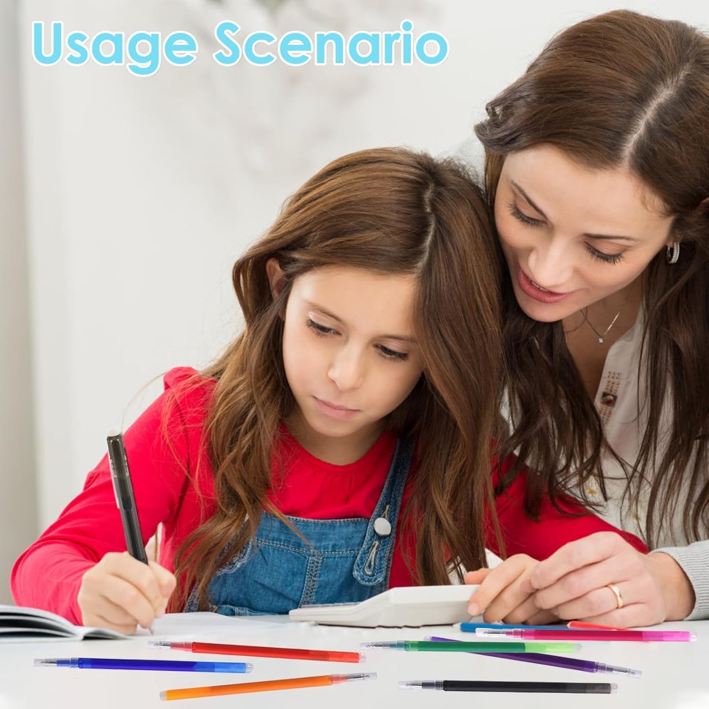 0.7 mm Erasable Gel Ink Pen Refills Compatible with Frixion Friction, Smooth Writing Multicolor Retractable Fine Point Pen Refill for School Office Home Art (8 Colors, 16)