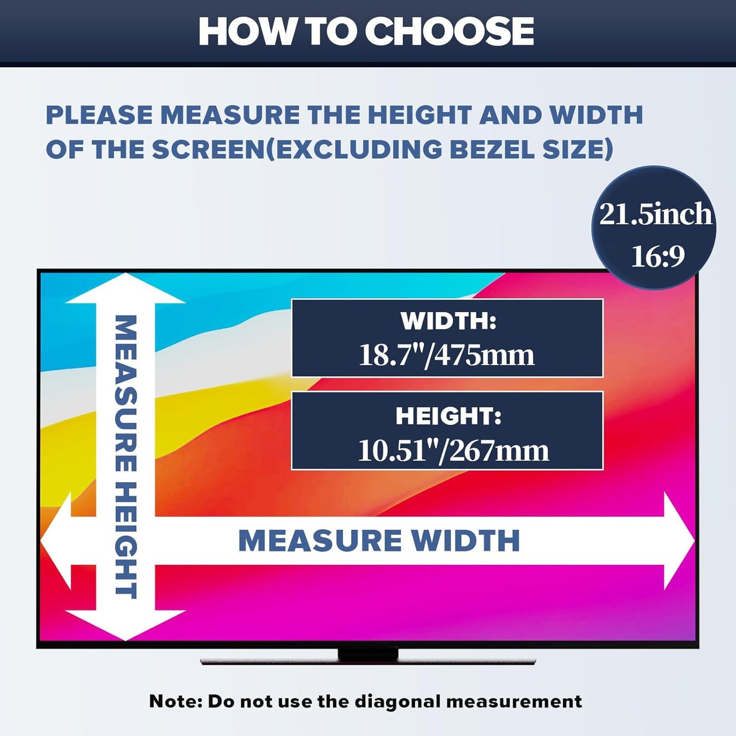 [2-Pack] HD Computer Privacy Screen 21.5 inch, Upgraded Computer Privacy Screen for 16:9 Widescreen Removable Anti Glare Computer Screen Cover and Blue Light UV-Blocking Screen Privacy Filter