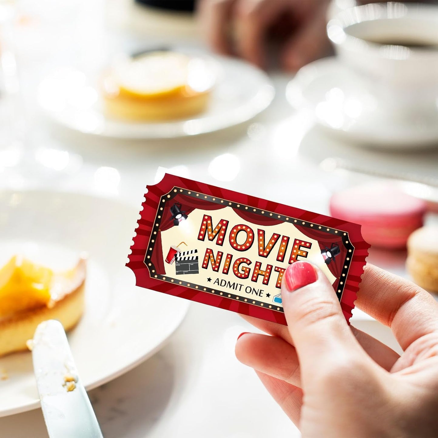 1000 Pcs Carnival Movie Tickets Roll Movie Night Theme Party Decorations Raffle Tickets Party Entry for Events Carnival Favors Supplies