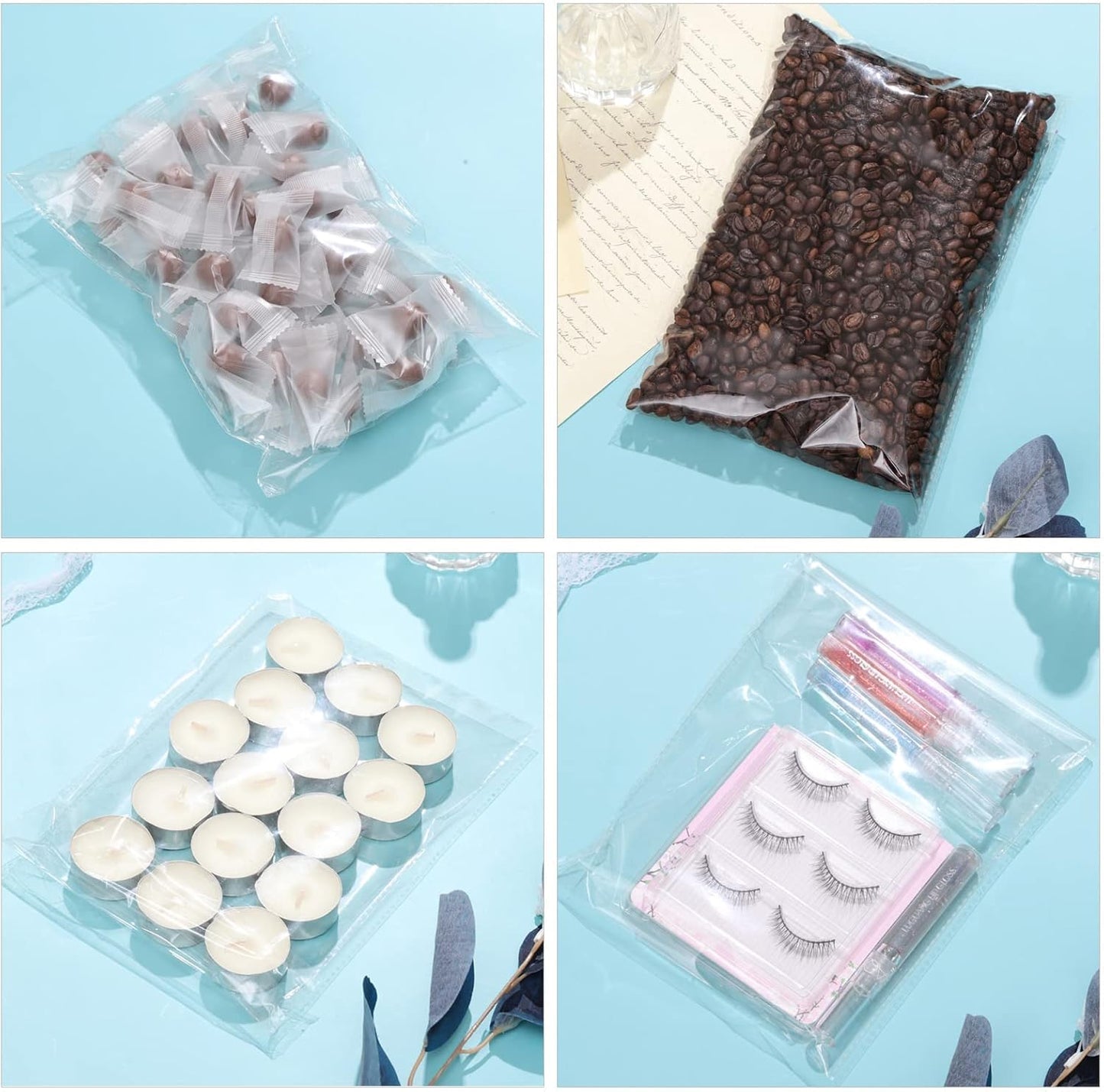 10" x 13" Large Clear Resealable Cellophane Bags 500 pcs Self-sealing Clear Plastic Cello Bags for Packaging Products Self-adhesive for Clothes, T-shirts, Pants and Gifts, 500 ct in Bulk