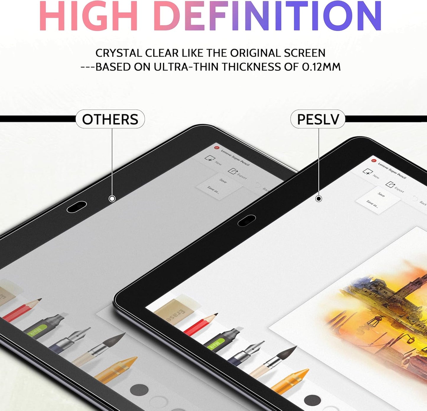 2 Pack Like Paper Screen Protector for iPad 9th/8th/7th (10.2-Inch, 2021-2019), Matte Anti Glare PET Film/Blue Light Filter Eye Protection Cover/Drawing & Writing Feel Like on Paper