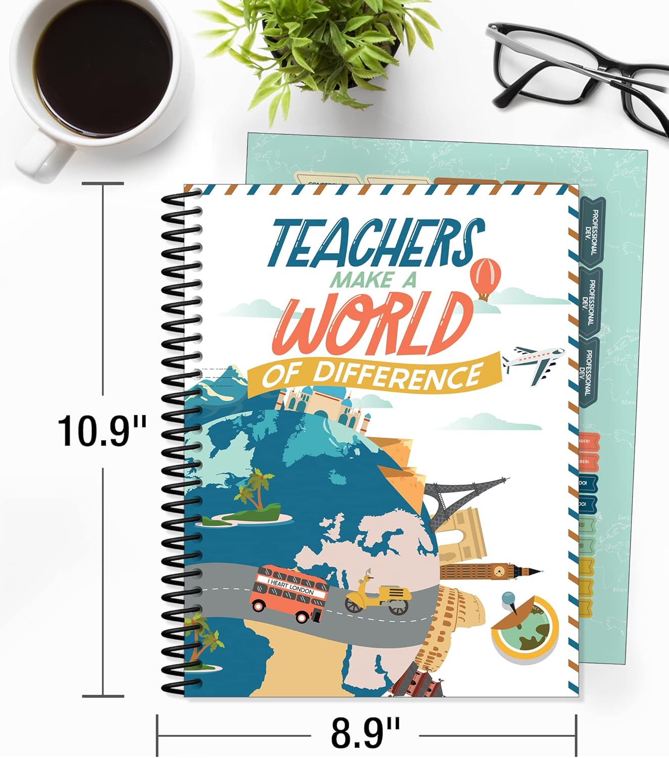 Carson Dellosa Let's Explore Teacher Planner 2025-2026, Undated 8" x 11" Lesson Plan Book With Retro Stickers, Class Schedule, Weekly Calendar, Classroom Must Haves, Homeschool and School Supplies