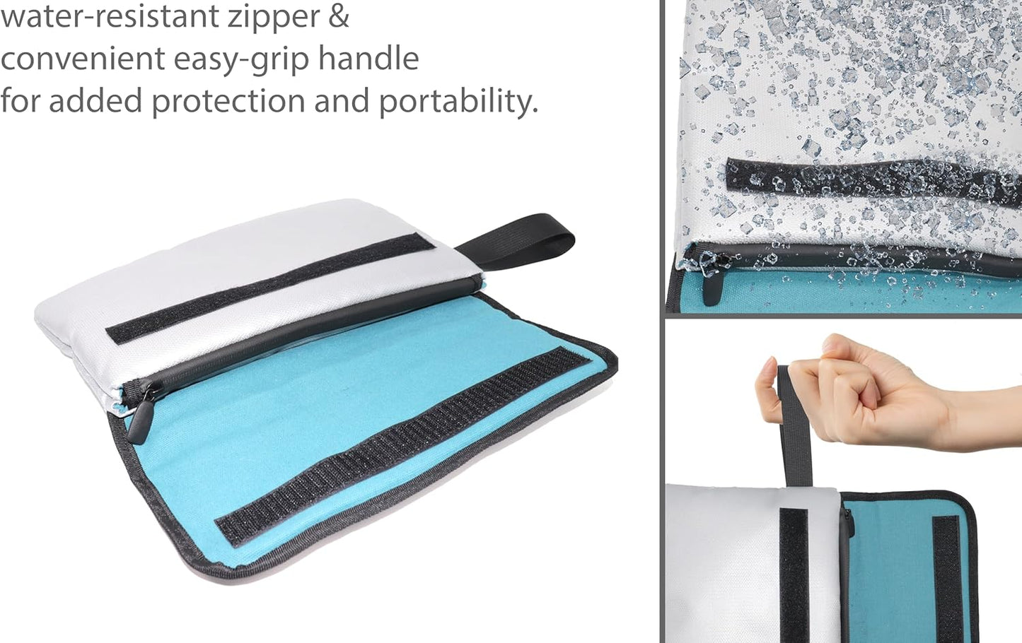 GETGEAR Fireproof Document Bag, Fire and Water resistant Safe Protects legal documents, contract, Birth Certificates, Cash and other Valuables, handle for easy carrying (Small)