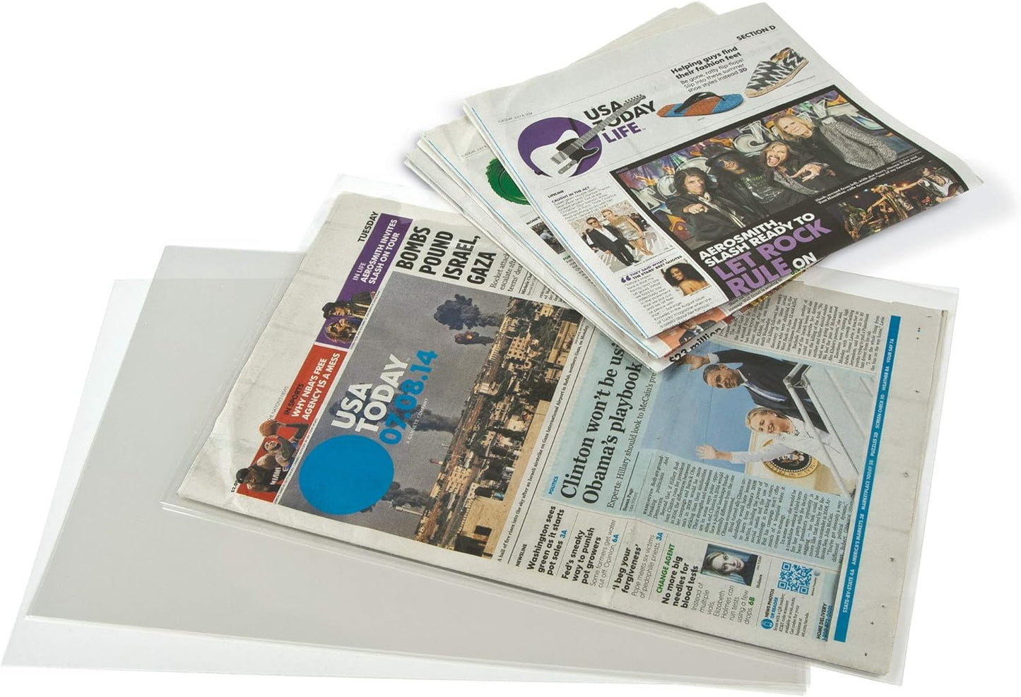 Gaylord Archival 3 mil Archival Polyester Newspaper Preservation Sleeves (5-Pack) - 16W x 24"H
