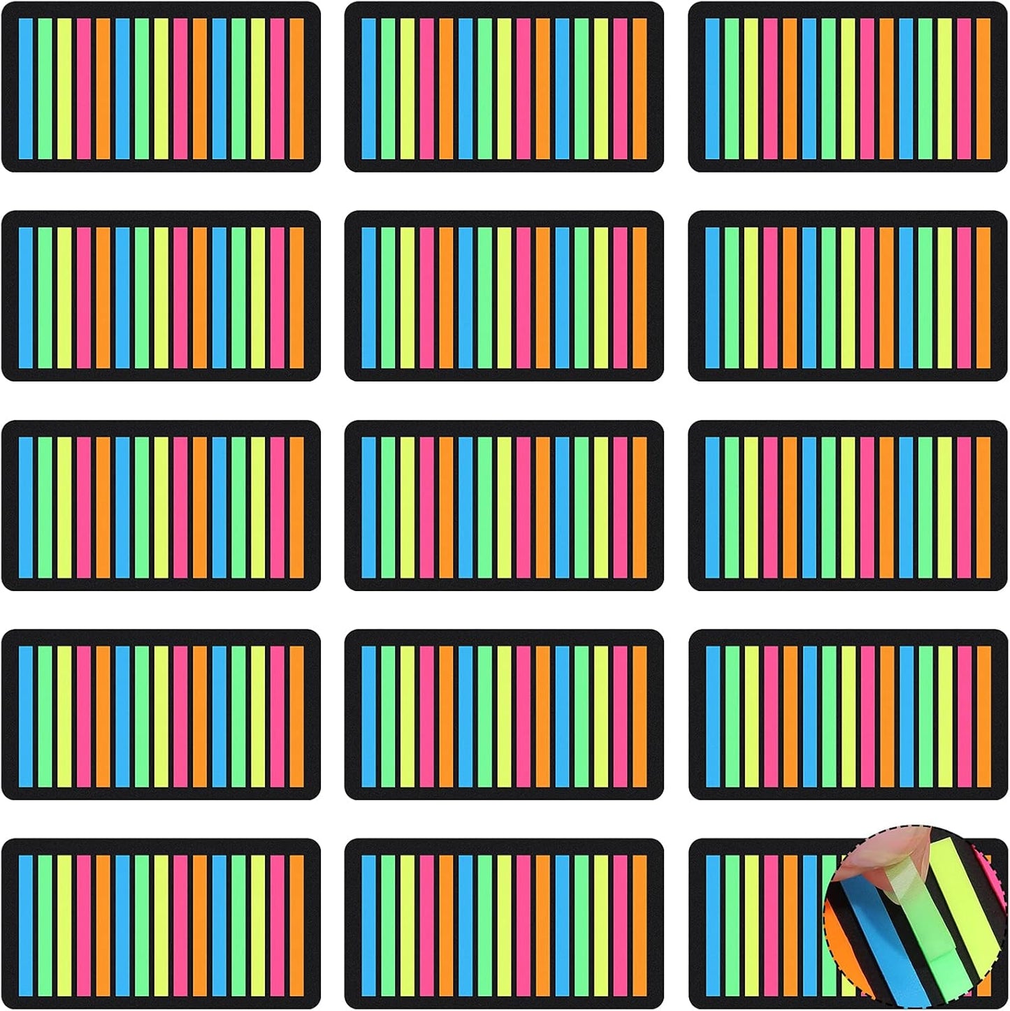 Zonon 4500 Pcs Removable Highlighter Tapes Text Highlighter Strips Transparent Sticky Note Tabs Neon Page Marker Index Tabs for Book Annotating Bible Study Aesthetic Office School Supplies