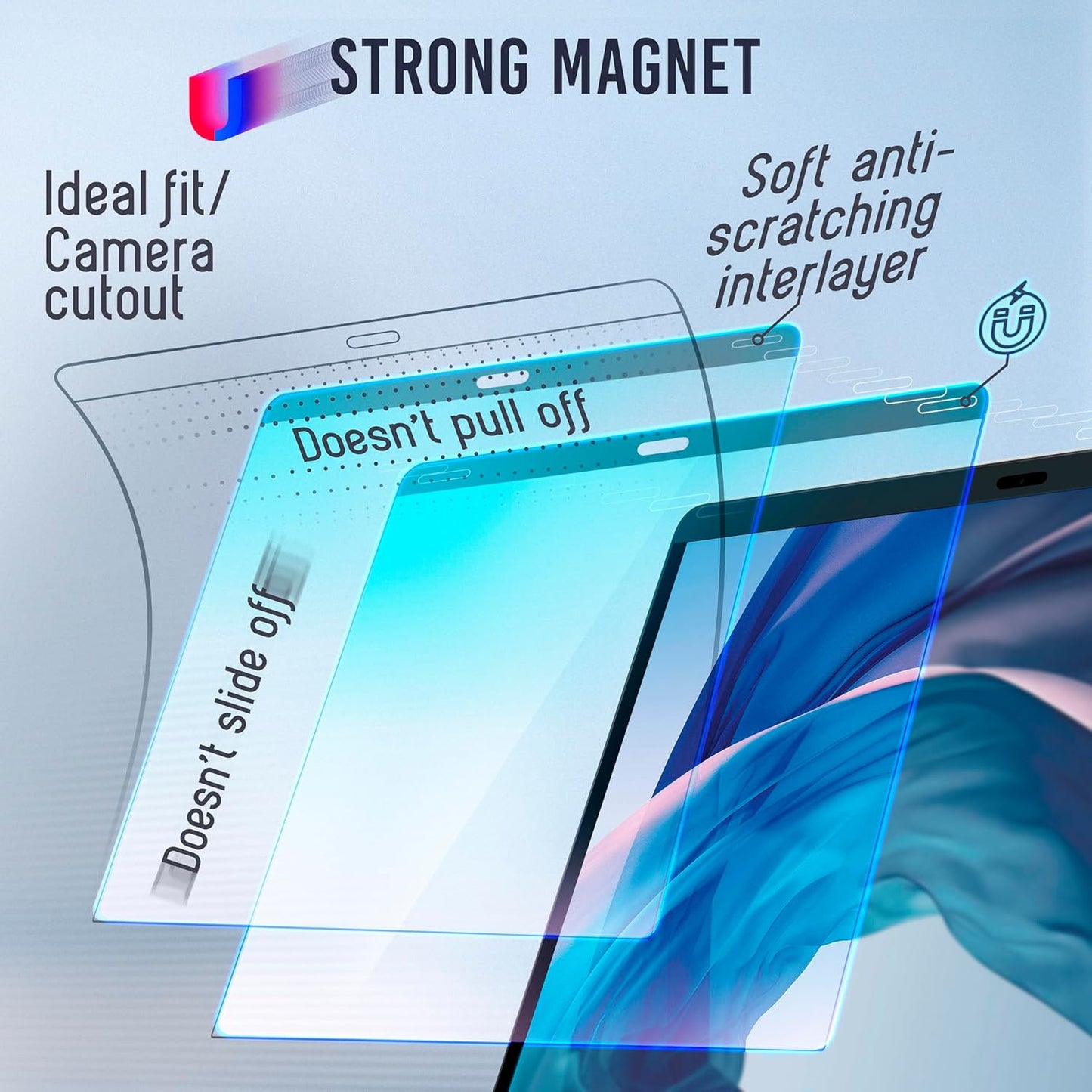 VINTEZ Magnetic Blue Light Screen Protector Compatible With MacBook Pro 13" 2016, 2017, 2018, 2019, 2020, 2021, 2022, 2023, M1, M2 Anti Blue Light Blocking Filter for Laptop