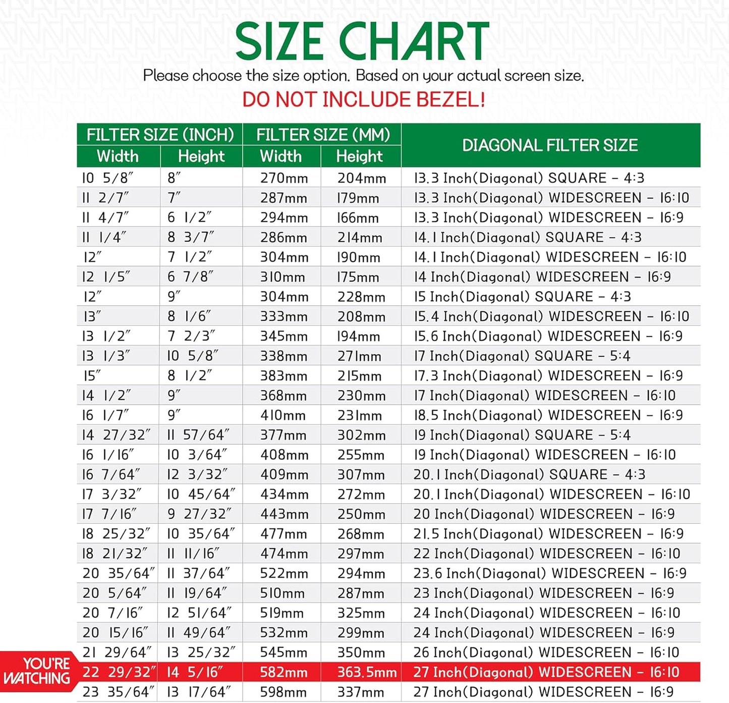 27 Inch Desktop Privacy Screen Shield for 16:10 Wide Monitor - Anti Glare Computer Privacy Screen Cover | Blue Light Blocking Screen Protector | Scratch Resistant UV Filter | Attachment Type