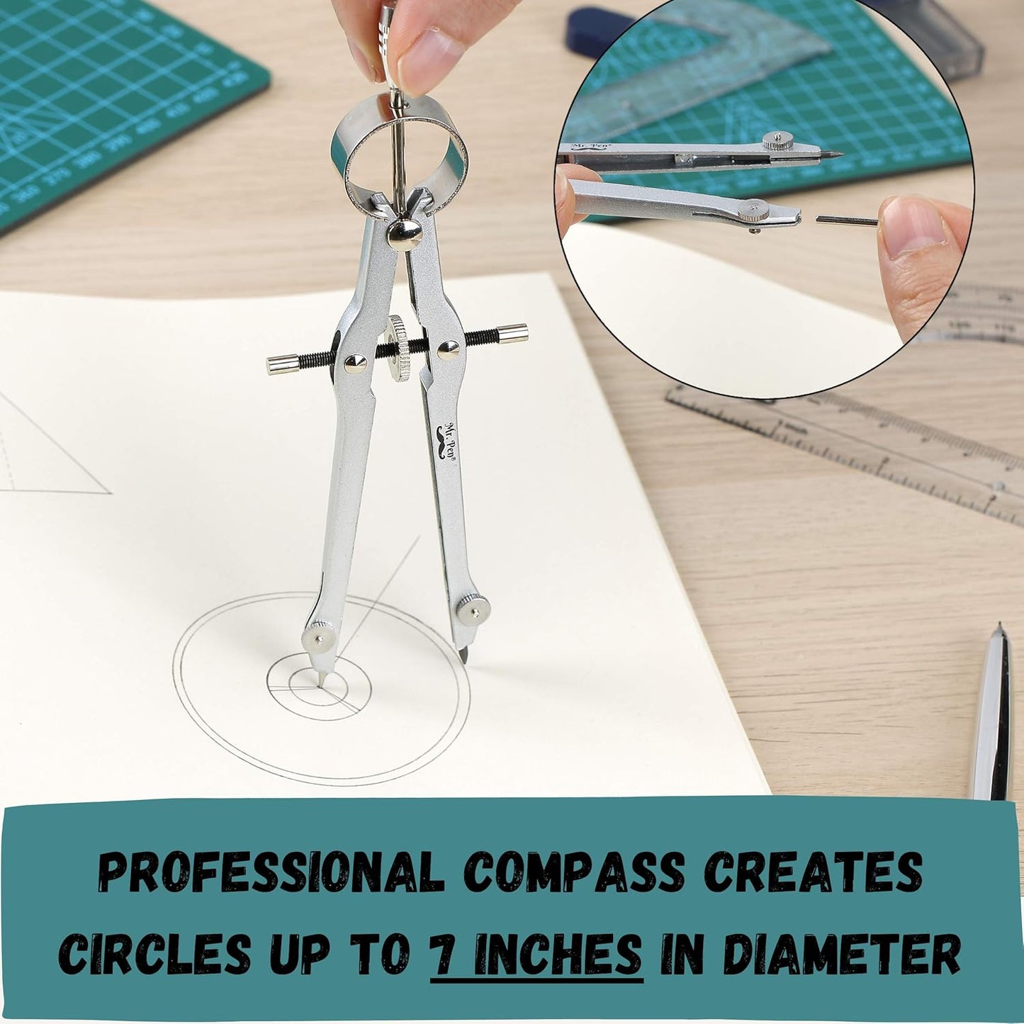 Mr. Pen- Protractor and Compass Set, Compass Protractor Set, Protractor, Compass for Geometry, Math Compass, Compass School, Math Compass and Protractor, Geometry Tools Set