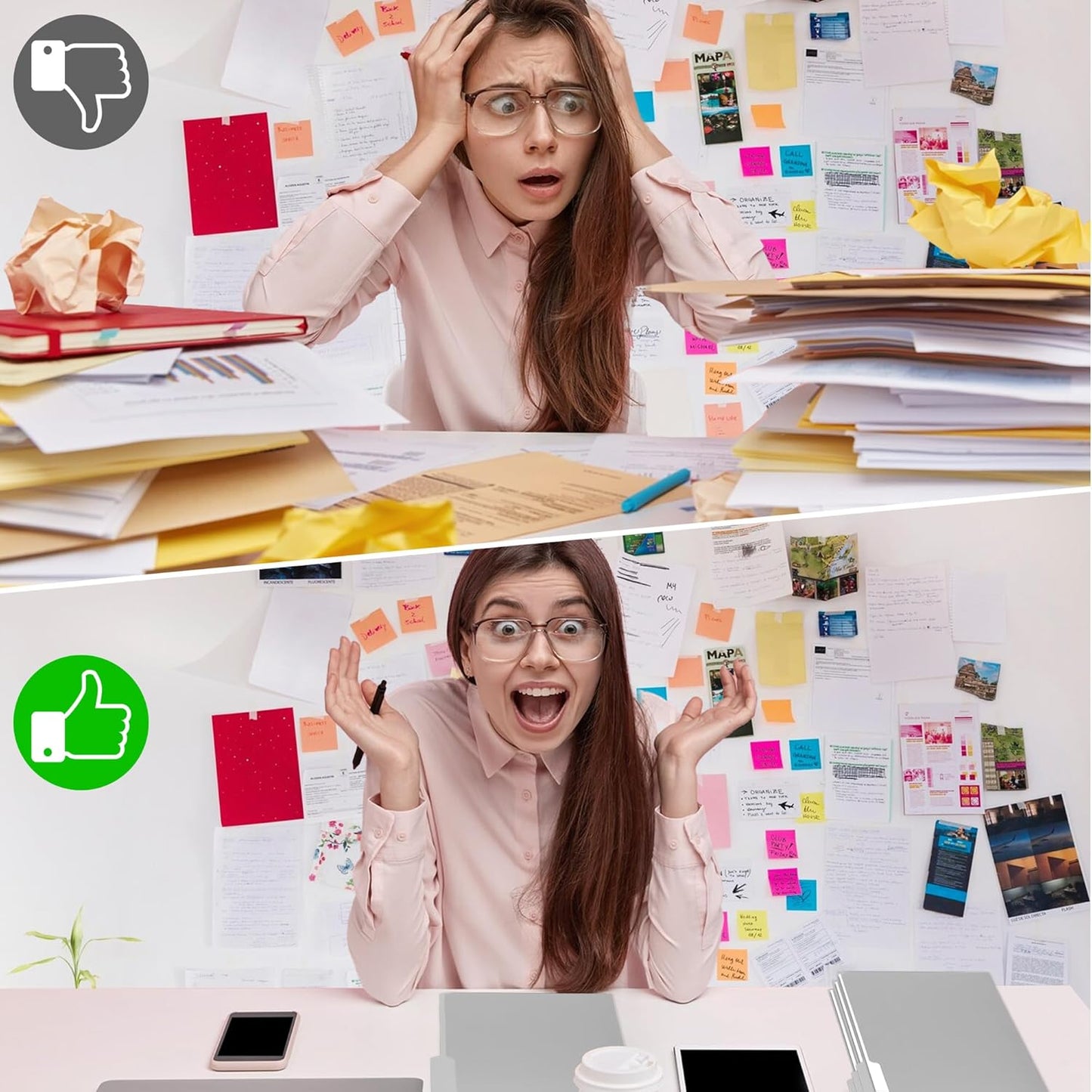 100 Packs Colored File Folders,Grey File Folders,Two Tone Color File Folder 8.5 x 11 Inch,1/3 Cut Tabs Letter Size,Manila File Folders for Office,School and Home,Organization