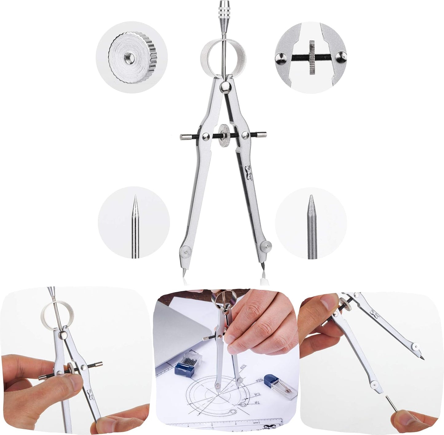 Mr. Pen- Protractor and Compass Set, Compass Protractor Set, Protractor, Compass for Geometry, Math Compass, Compass School, Math Compass and Protractor, Geometry Tools Set