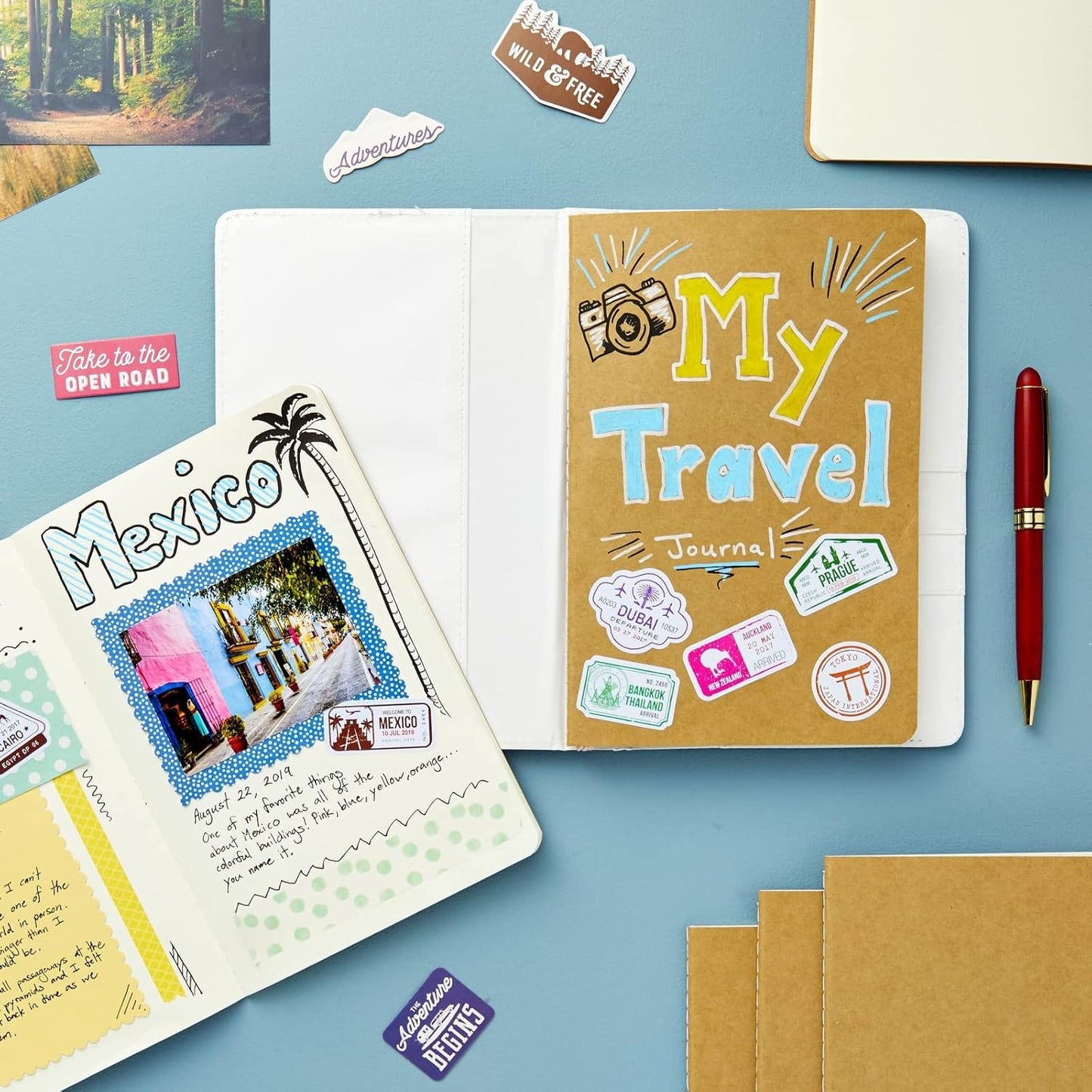 Paper Junkie Softcover Blank Notebooks - 24-Pack, A5, 60 Pages, Kraft - Sketchbooks Bulk for Sketching & Writing - Ample Pages for Journals for Writing