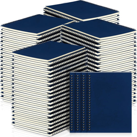 Yahenda Spiral Notebook Bulk A5 Journal Lined 8.3'' x 5.5'' Writing Composition Paper Small Notepad Subject Notebook for Students Office Business Back to School Supplies(Deep Blue,72 Pcs)