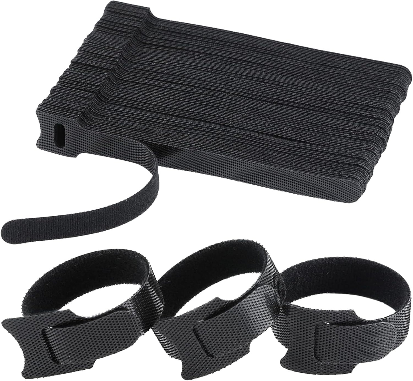 120PCS 6 Inch Reusable Cable Ties Wire Ties Cord Organizer Cable Organizer Adjustable Management Black
