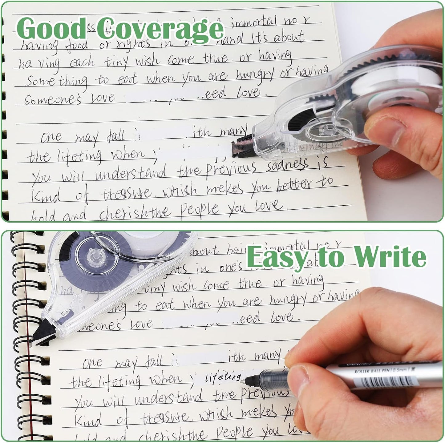 36 Count Correction Tape with Protective Cap, 1/5 X 472 Inch Correction Tape Roller Easy to Use Applicator for Instant Corrections School Office Supplies