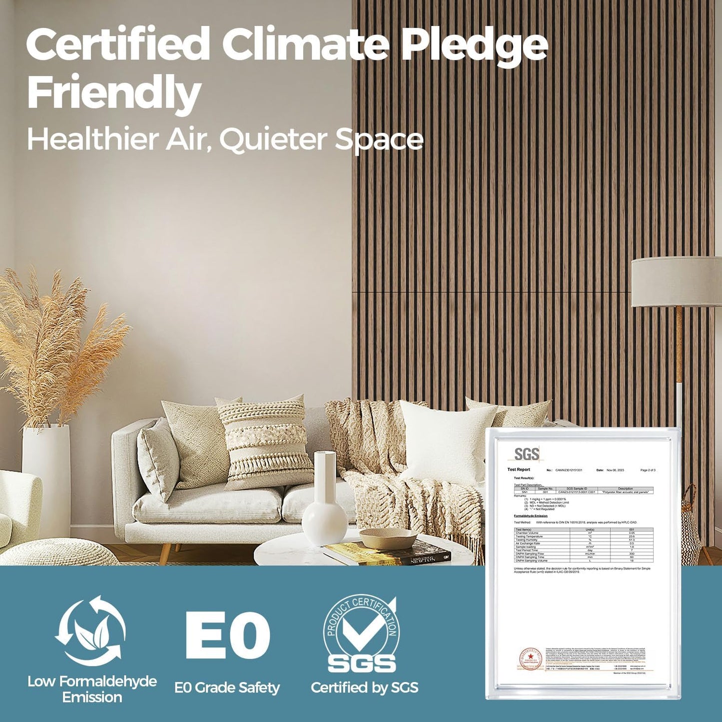 AKUMAX Sound Proof Foam Panels for Walls-Wood Wall Slat Acoustic Panels for Wall and Ceiling-96x24Inches 2 Soundproof Solar Panels,3D Wall Panels for Home Decor (Walnut)