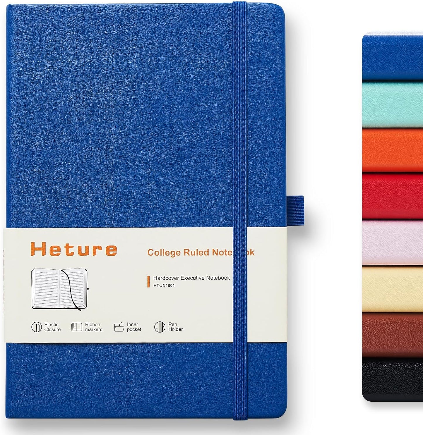 Hardcover Notebooks, A5 Lined Journals Notebook for Writing 160 Pages, 8.2 x 5.5 inch, Classic Ruled Notebooks for College/Work/Travel (Blue, 1 Pack)