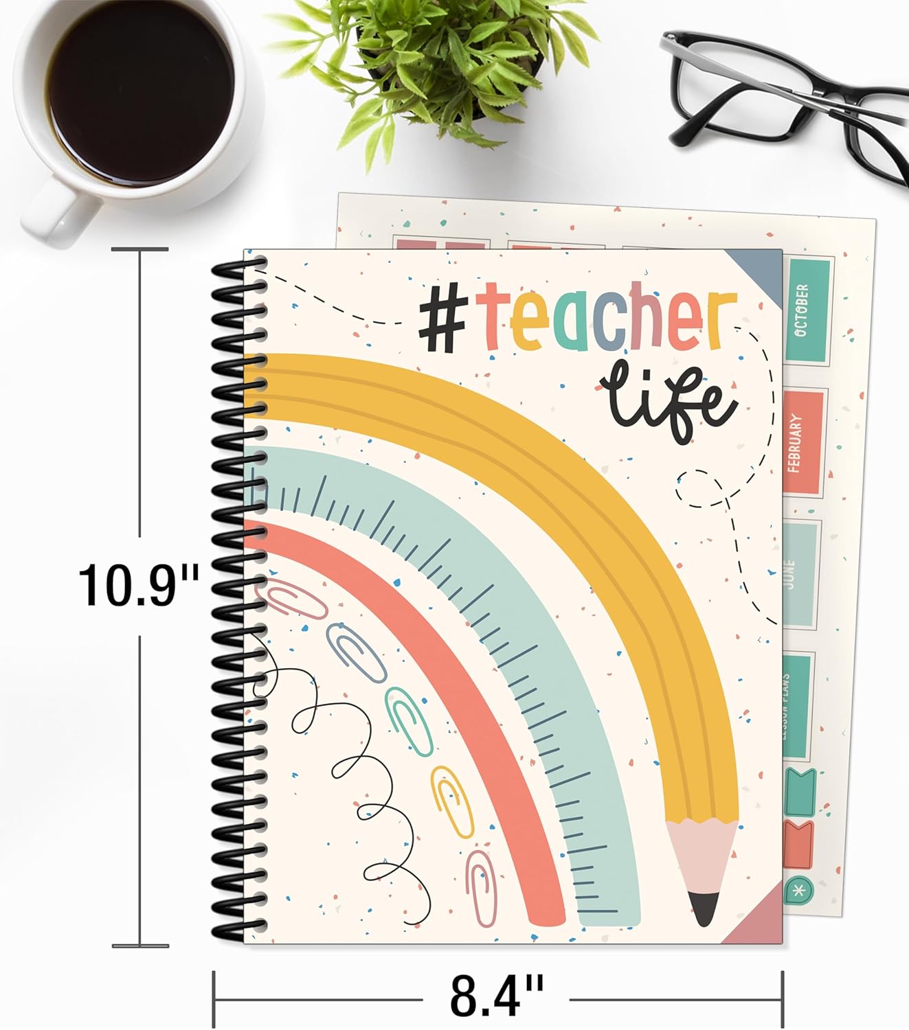 Carson Dellosa We Belong Teacher Planner 2025-2026, Undated 8" x 11" Lesson Plan Book With Stickers, Class Schedule, Weekly Calendar, Classroom Must Haves, Homeschool Essentials, Boho School Supplies