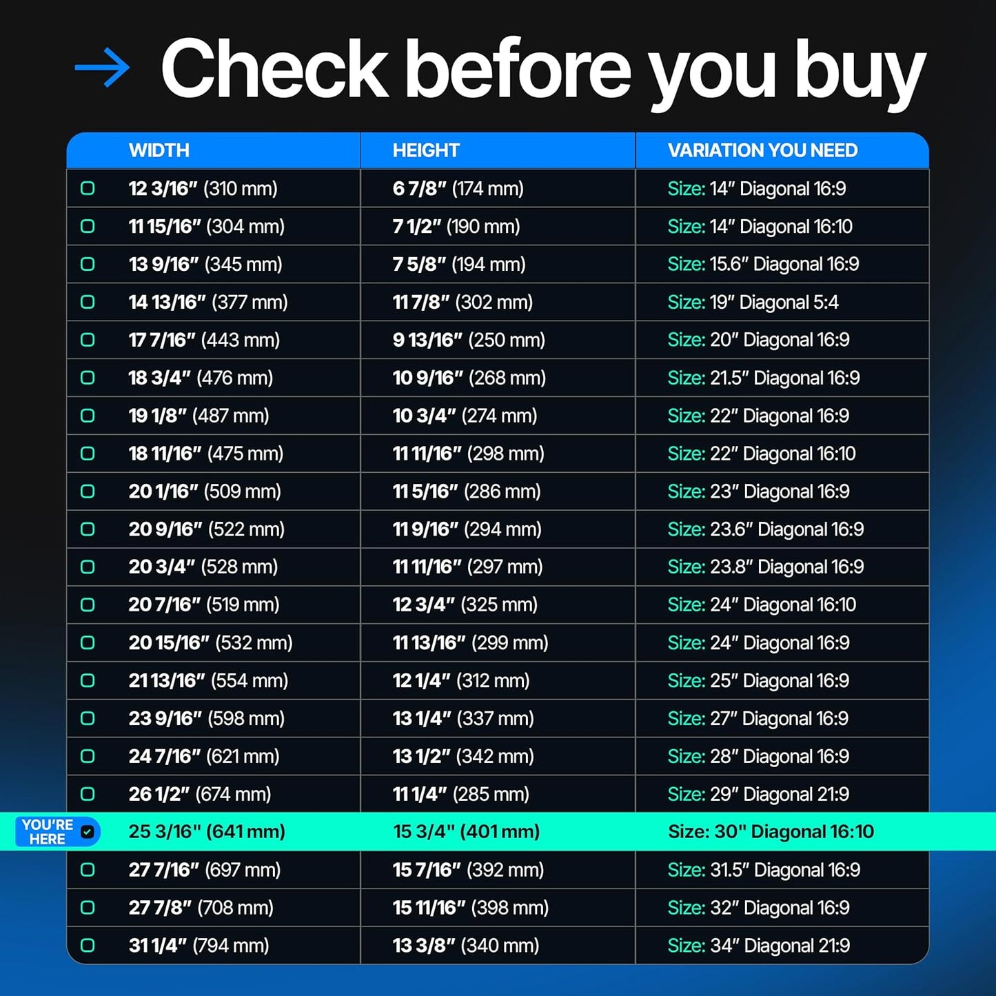 VINTEZ 30 Inch 16:10 Privacy Screen for Computer Monitor and Laptop - Anti Glare Protector Film Blue Light Filter Eye Protection - Computer Screen Privacy Shield, [1 Pack]