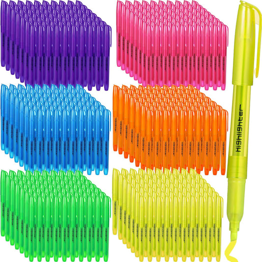 Thenshop 420 Pcs Highlighter Bulk Pack Assorted Colors Highlighter Markers Chisel Tip Fluorescent Pens for Office Classroom Back to School Supplies