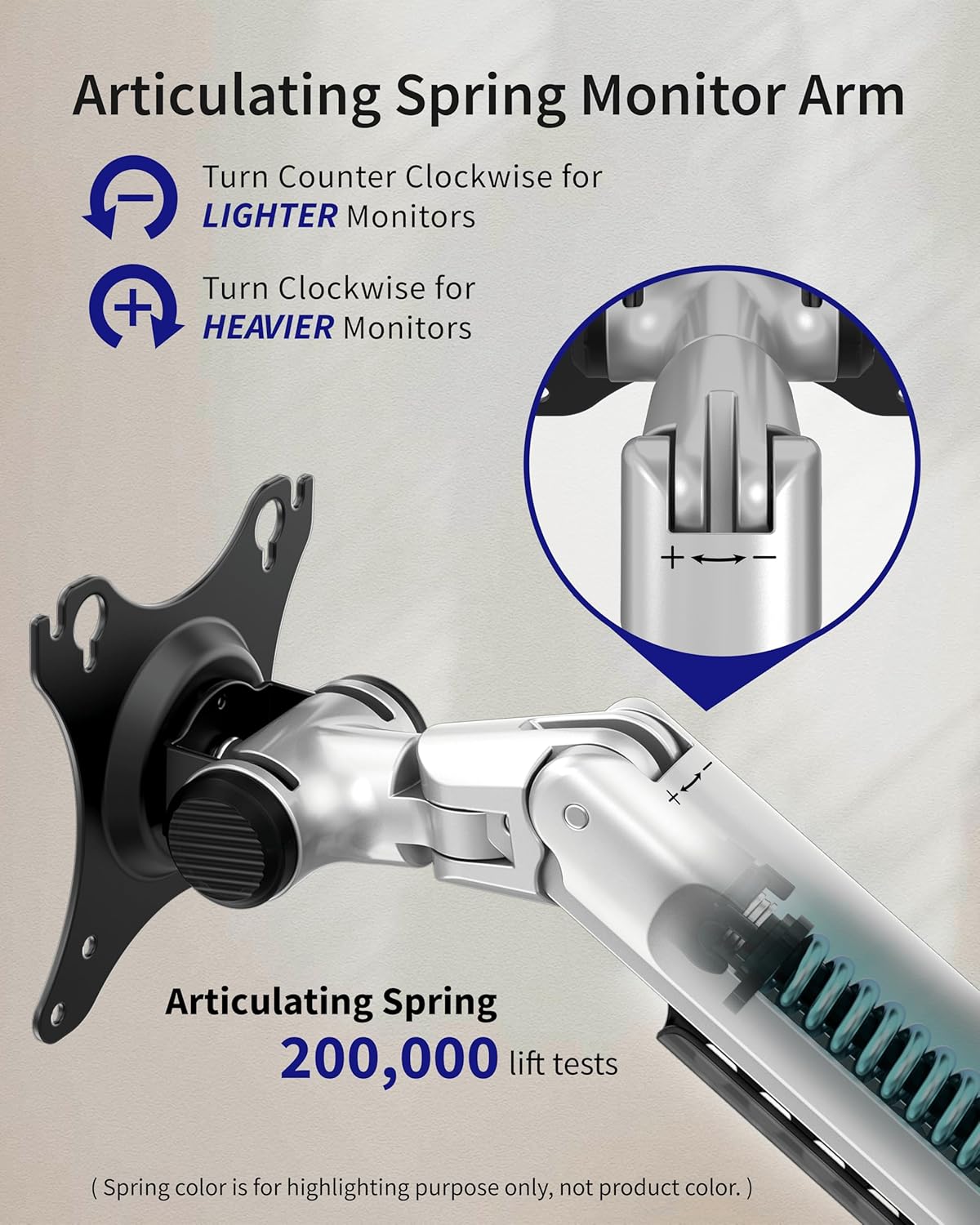 Dual Monitor Mount, Holds Screens up to 40 Inches and 25 lbs, Fully Adjustable Dual Monitor Arm with C-Clamp and Grommet Base, Aluminum, Silver