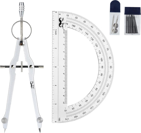 Mr. Pen- Protractor and Compass Set, Compass Protractor Set, Protractor, Compass for Geometry, Math Compass, Compass School, Math Compass and Protractor, Geometry Tools Set
