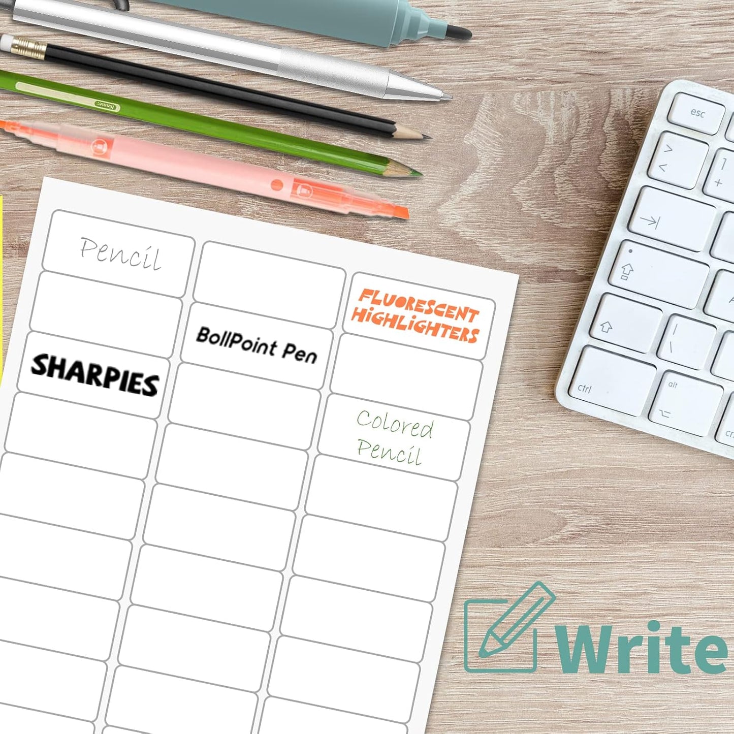 1" x 2-5/8" Shipping Address Labels, 6000 Labels FBA Barcode Sticker, 200 Sheets 30 Per Page Mailing Label for Laser/Inkjet Printers