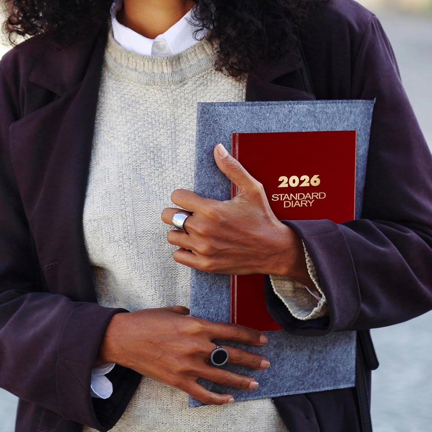 AT-A-GLANCE 2026 Diary, Standard Diary, Daily, 7-3/4" x 12", Large, 12-Month, Hardcover, Red (SD3761326)