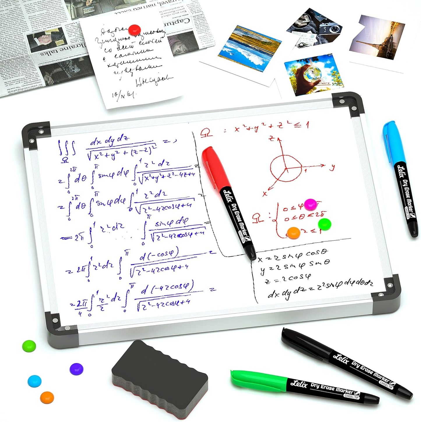 Lelix Dry Erase Markers - 42 Pack, 14 Colors, Chisel Tip, Perfect for Kids & School, Office Use, Whiteboard & Mirror Writing