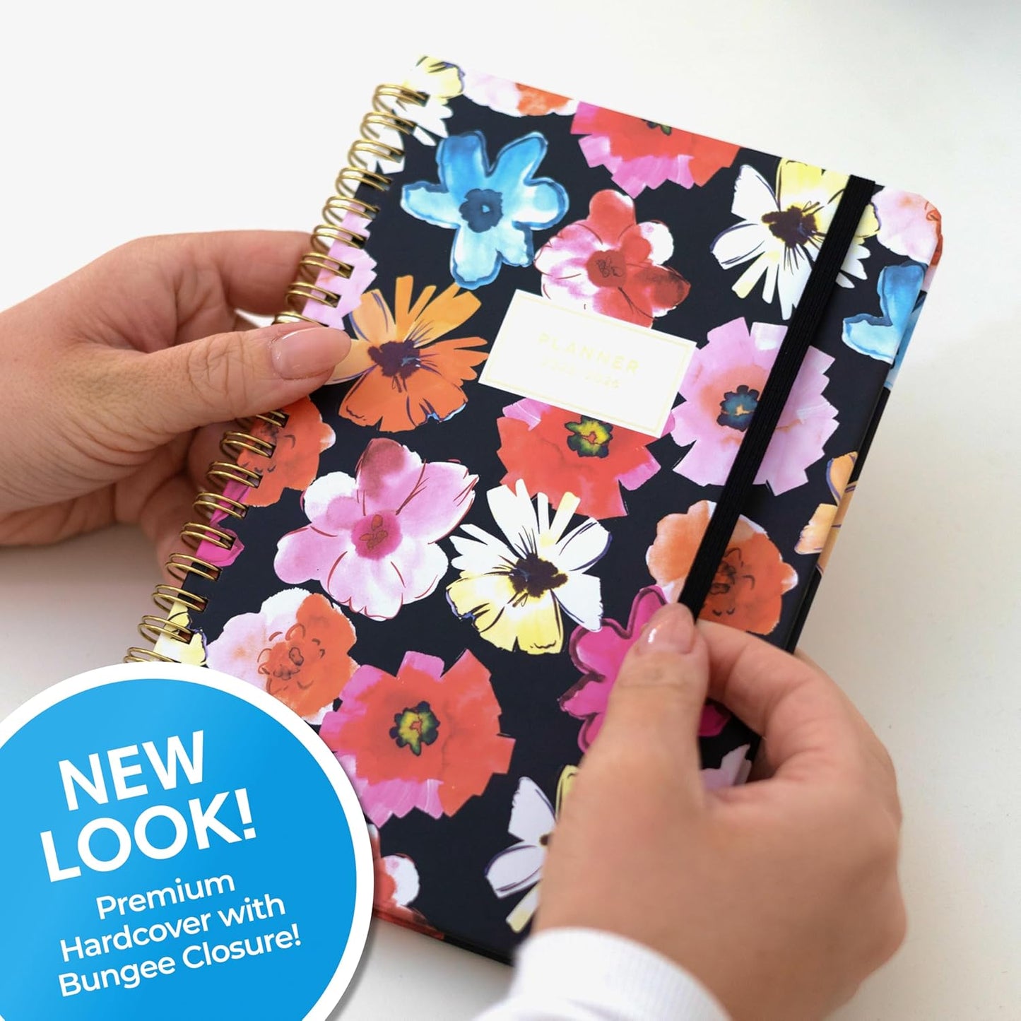 Blue Sky 2025-2026 Weekly and Monthly Academic Year Planner Calendar, July 2025 - June 2026, 5" x 8", Hard Cover, Wirebound, Storage Pocket, Laminated Tabs, Stickers