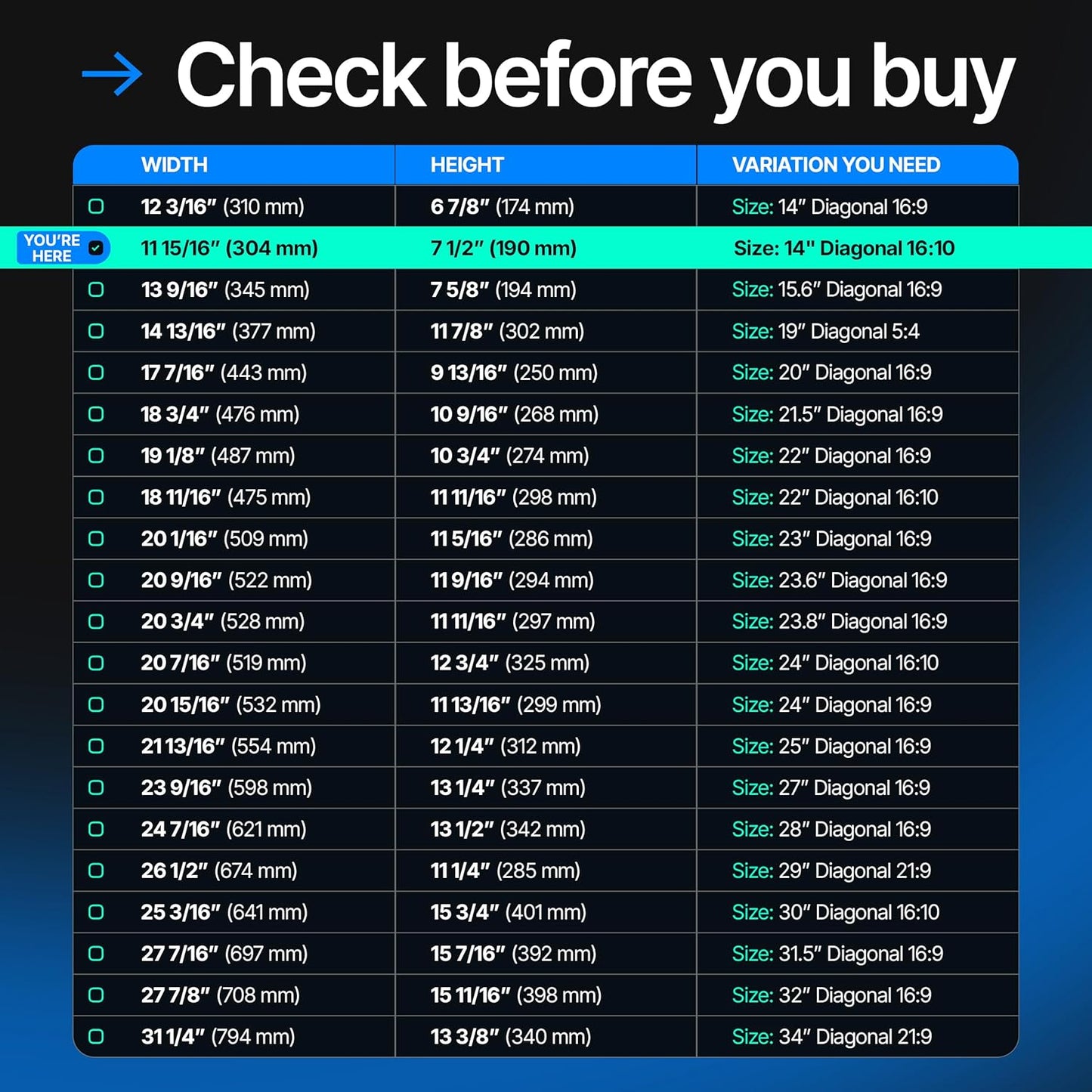 VINTEZ 14 Inch 16:10 Privacy Screen for Computer Monitor and Laptop - Anti Glare Protector Film Blue Light Filter Eye Protection - Computer Screen Privacy Shield, [1 Pack]