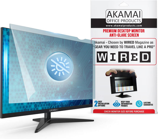 Akamai Office Products 23.8 inch Monitor Anti Glare Screen – Anti-Glare, Anti-Scratch, Blocks 96% UV Blue Light Protection – Matte Gloss Finish (23.8" Widescreen (16:9), Anti-Glare)