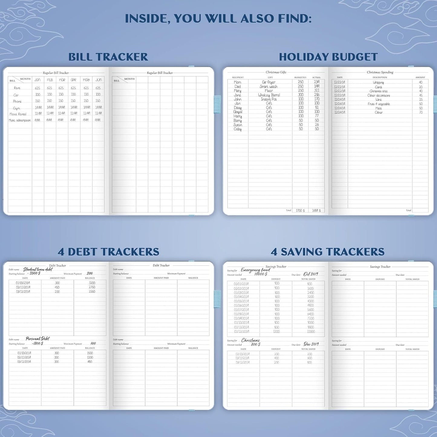 Legend Budget Planner – Financial Organizer Book. Money Account & Expense Tracker Notebook Journal for Household Monthly Budgeting (Periwinkle)